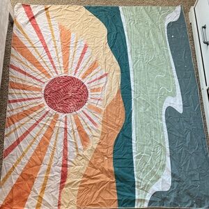 Colorful Abstract Patterned Blanket